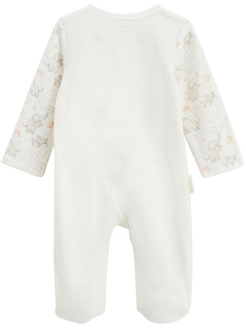 Badian babyvelours pyjama met ritssluiting - Kiabi