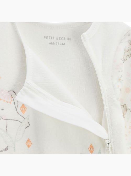 Badian babyvelours pyjama met ritssluiting - Kiabi