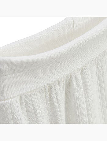 Badian pointelle baby set: vestje en broekje met voetjes