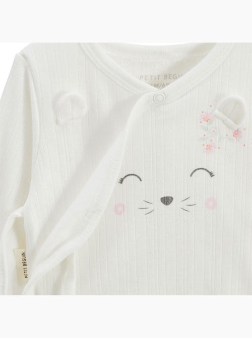Badian pointelle baby set: vestje en broekje met voetjes - Kiabi