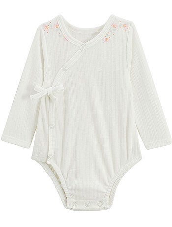 Badian pointelle babyrompertje en broekje set