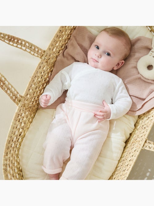 Badian pointelle babyrompertje en broekje set - Kiabi