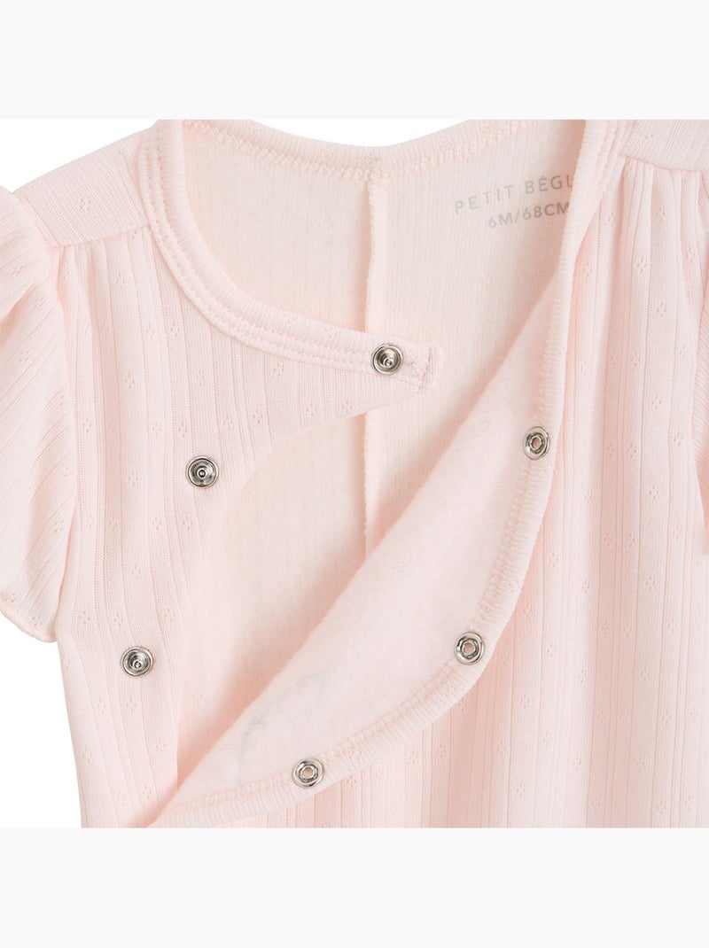 Badian pointelle babyrompertje Roze - Kiabi