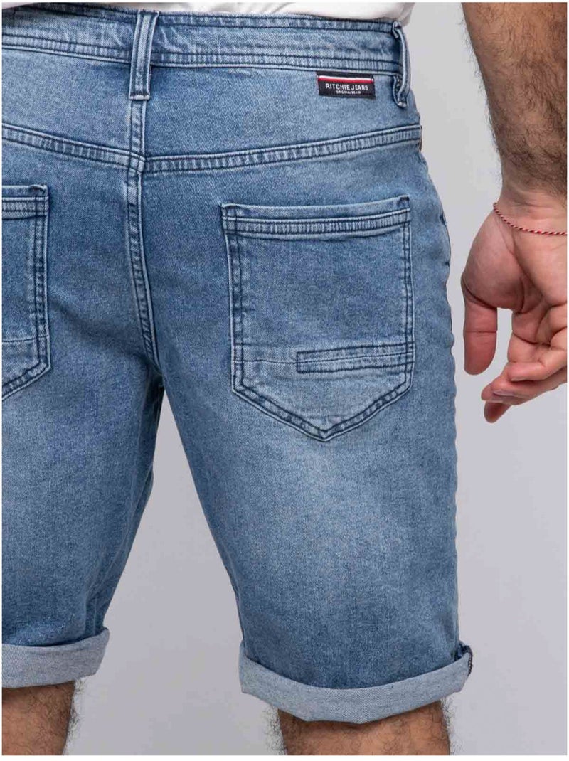 Badim denim bermuda shorts Lichtblauw - Kiabi