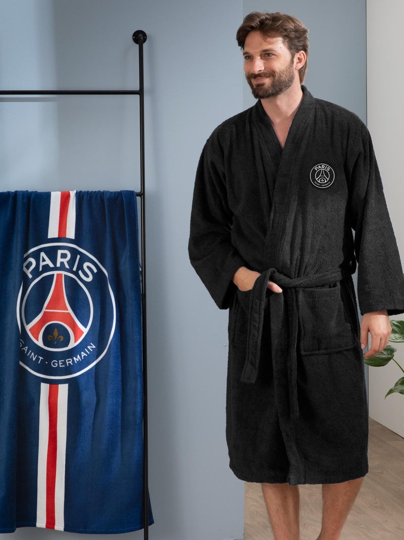 Badjas 100% katoen, psg premium Zwart - Kiabi