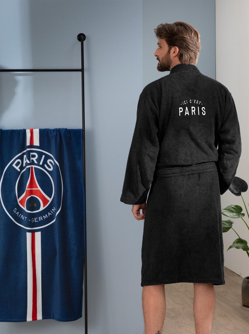 Badjas 100% katoen, psg premium Zwart - Kiabi