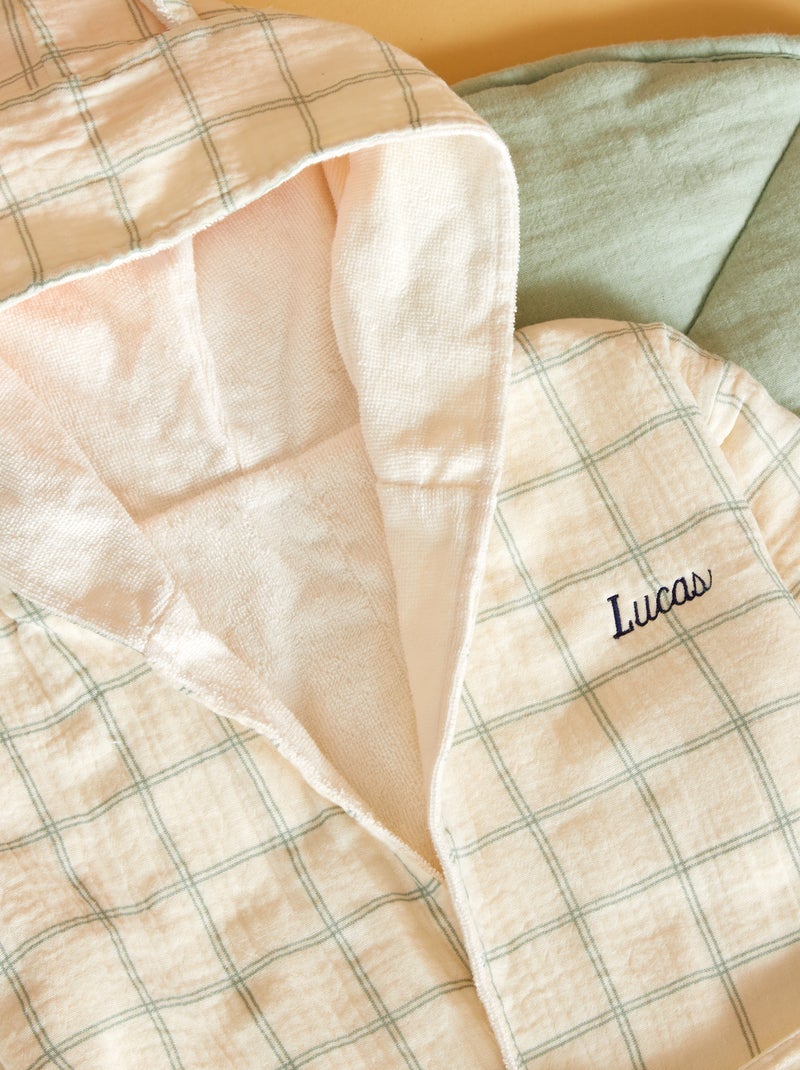 Badjas van badstof en katoengaas - Kiabi Home BIEGE - Kiabi