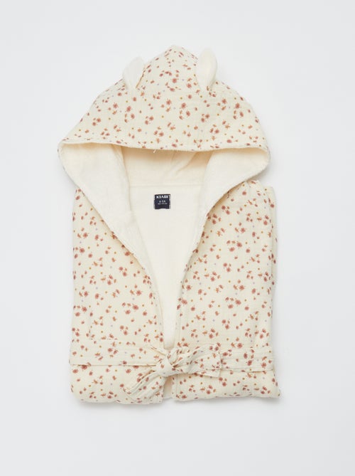 Badjas van badstof en katoengaas - Kiabi Home - Kiabi