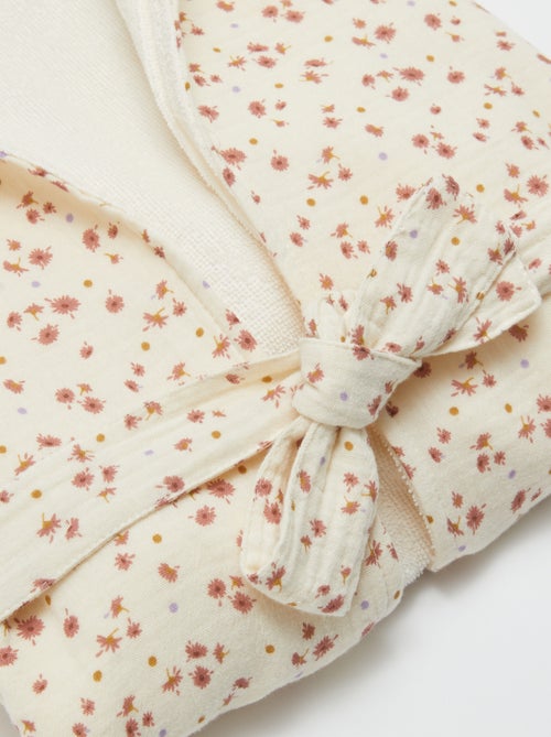 Badjas van badstof en katoengaas - Kiabi Home - Kiabi