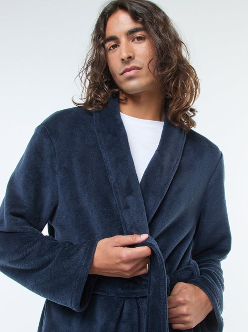 Badjas van fleecestof met strikceintuur - Kiabi Badjas van fleecestof met strikceintuur - Kiabi