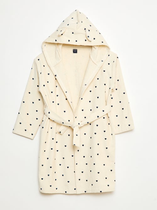 Badjas van katoenen badstof - Kiabi