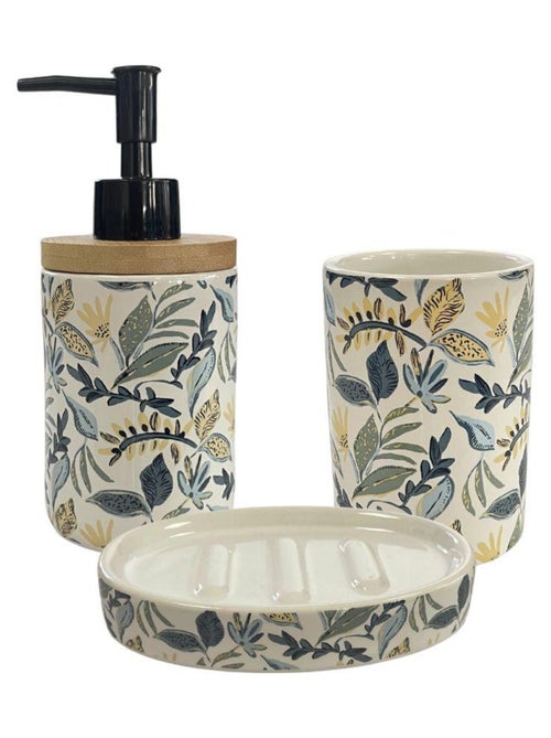 Badkameraccessoireset JUNGLE 3-delig keramiek – Guy Levasseur - Kiabi