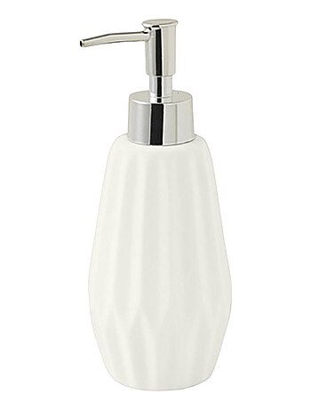 Badkameraccessoireset keramiek FACETTE 3-delig met zeepdispenser en houder - Guy Levasseur