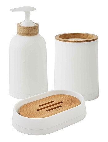 Badkameraccessoireset PRIMA 3-delig houtlook – Guy Levasseur