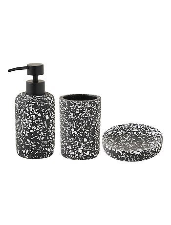 Badkameraccessoireset TERRAZZO van hars 3-delig – Guy Levasseur