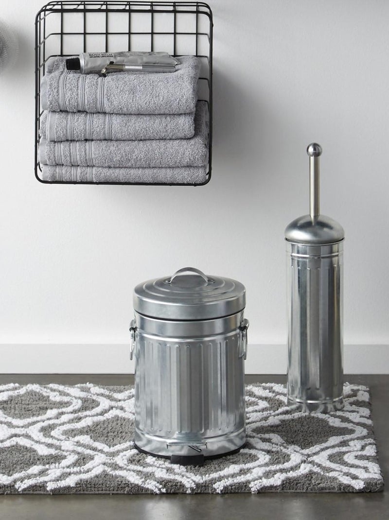 Badkamerpedaalemmer 3L metaal Galva – zilverlook inox – Guy Levasseur Grijs - Kiabi