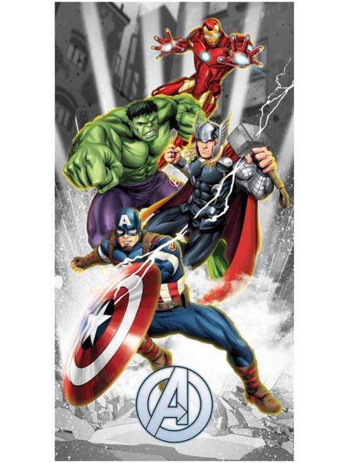 Badlaken katoen bedrukt Avengers - Kiabi