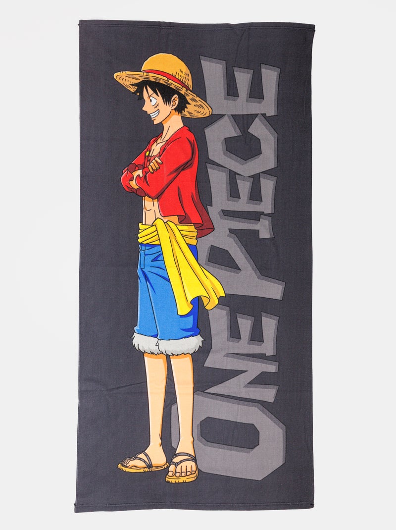 Badlaken met One Piece-print ZWART - Kiabi