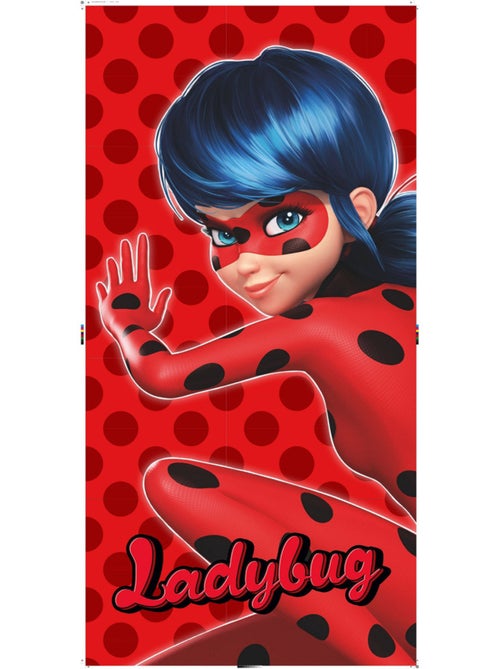 Badlaken Miraculous Ladybug 100% katoen - 70x140 cm - Kiabi