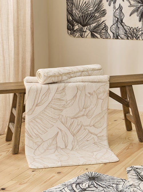 Badmat BOTANIC antislip beige 60 x 120 cm – Guy Levasseur - Kiabi