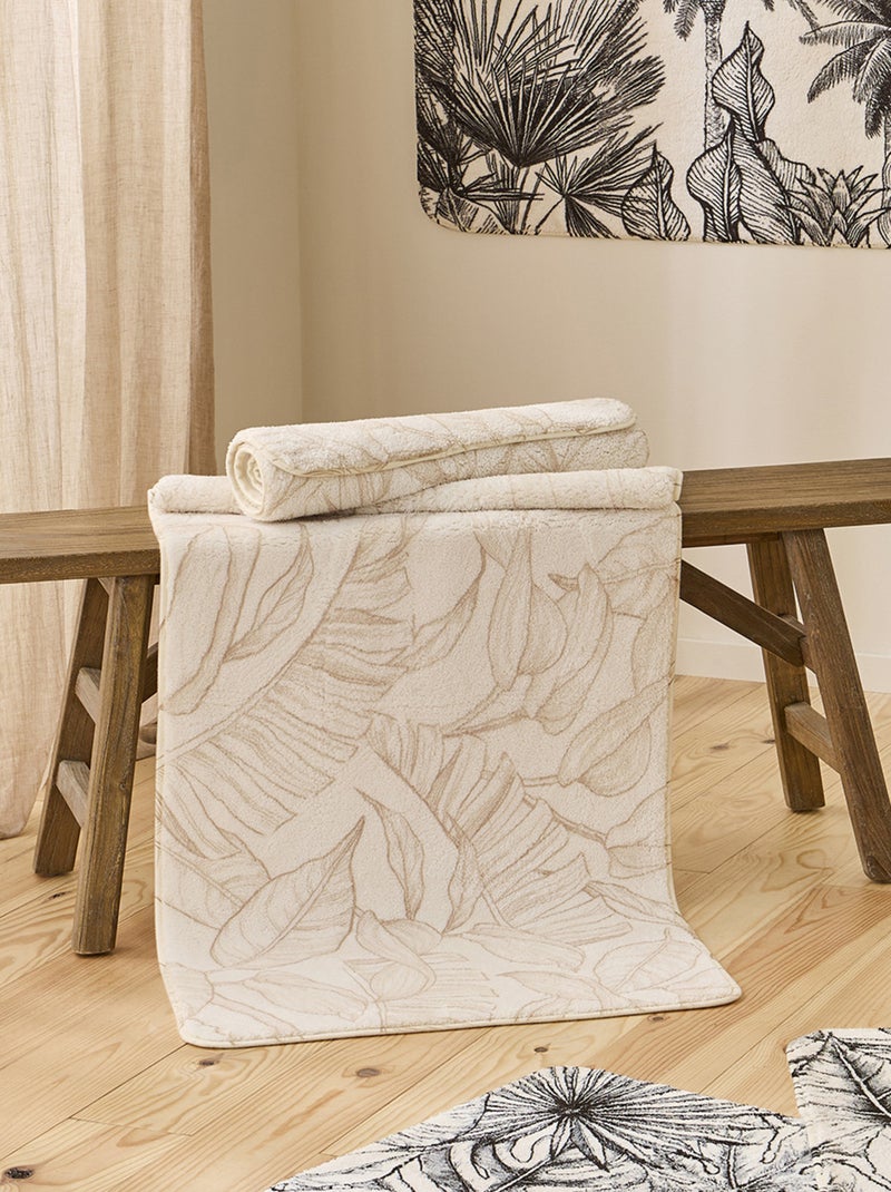 Badmat BOTANIC antislip beige 60 x 120 cm – Guy Levasseur Beige - Kiabi