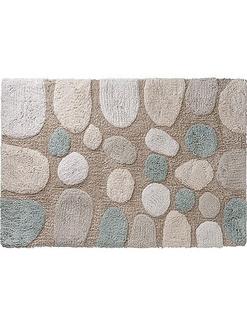 Badmat in katoen beige met motief galet 50 x 80 cm – Guy Levasseur