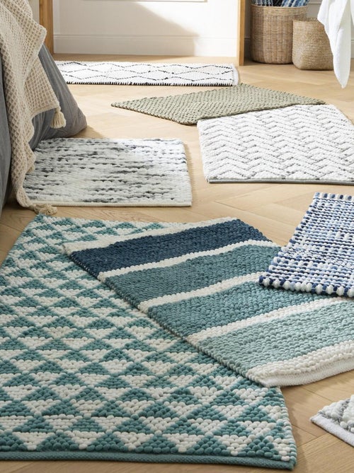 Badmat in polycotton met antisliplook 60 x 120 cm OEKO-TEX Standard 100 Guy Levasseur - Kiabi Badmat in polycotton met antisliplook 60 x 120 cm OEKO-TEX Standard 100 Guy Levasseur - Kiabi