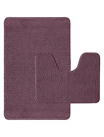 Badmat set van 2 POLYNESIE polyester met latex antislip - Guy Levasseur