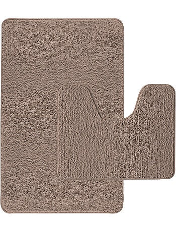 Badmat set van 2 POLYNESIE polyester met latex antislip - Guy Levasseur