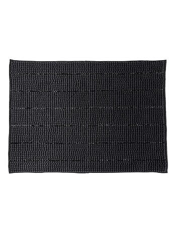 Badmat STRIPY antracietgrijs in polyester 50x70 cm antislip Guy Levasseur