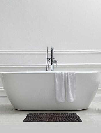 Badmat STRIPY antracietgrijs in polyester 50x70 cm antislip Guy Levasseur