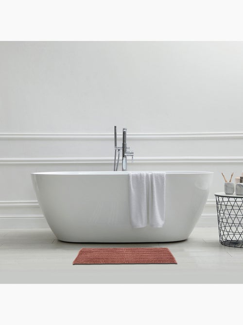 Badmat STRIPY antracietgrijs in polyester 50x70 cm antislip Guy Levasseur - Kiabi