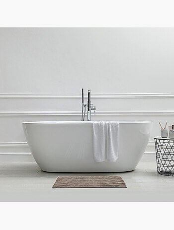 Badmat STRIPY antracietgrijs in polyester 50x70 cm antislip Guy Levasseur