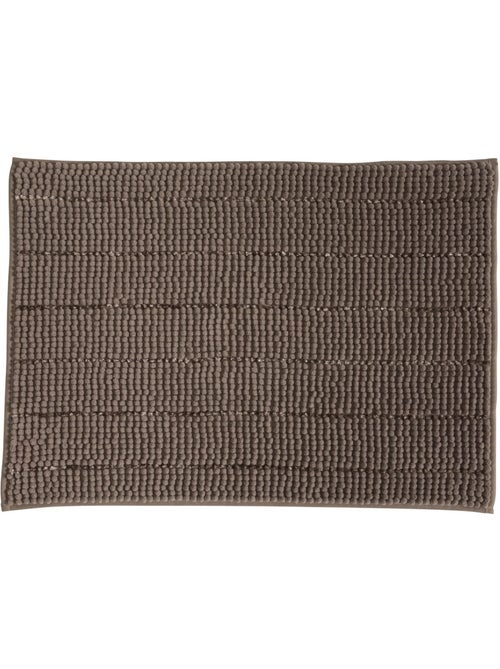 Badmat STRIPY antracietgrijs in polyester 50x70 cm antislip Guy Levasseur - Kiabi
