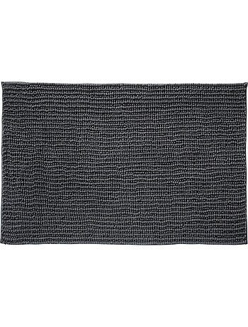 Badmat van chenille antraciet antislip 60 x 180 cm – Guy Levasseur