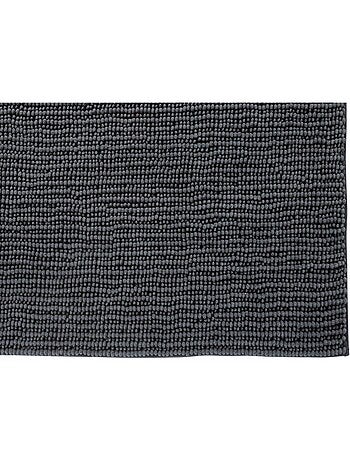 Badmat van chenille antraciet antislip 60 x 180 cm – Guy Levasseur