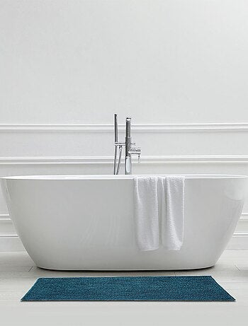 Badmat van chenille antraciet antislip 60 x 180 cm – Guy Levasseur