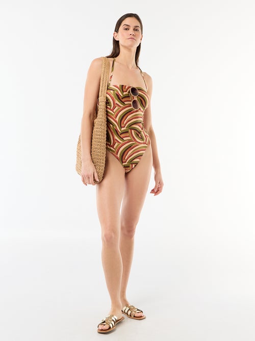 Badpak 1-delig bandeau met print - Kiabi