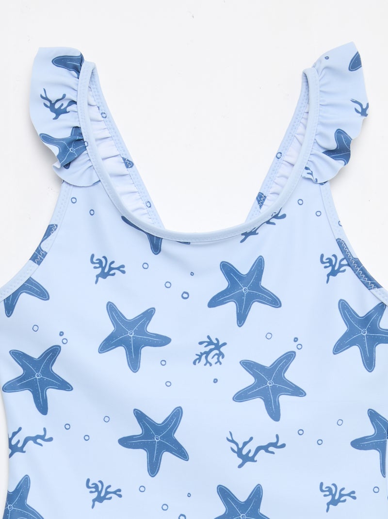 Badpak met all-over tropische print Blauw - Kiabi