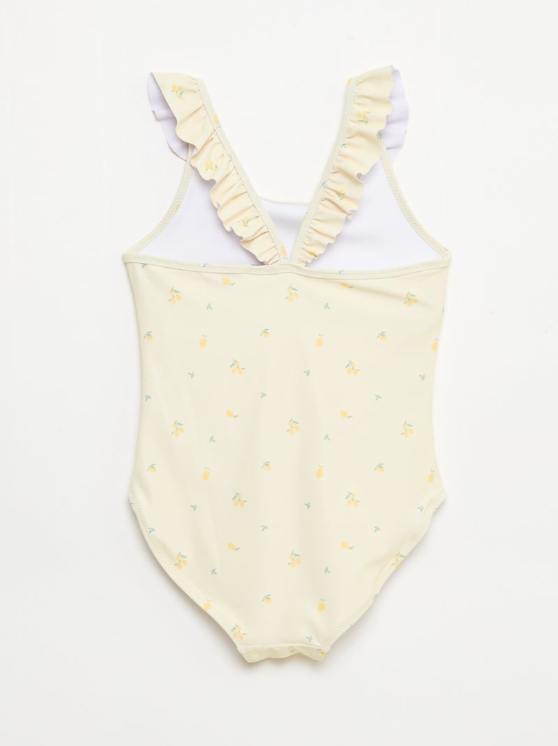 Badpak met all-over tropische print Geel - Kiabi