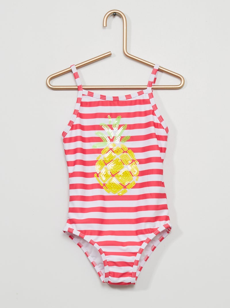 Badpak met ananasprint roze - Kiabi