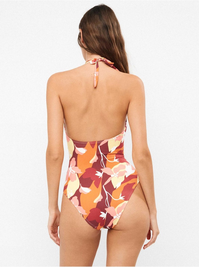 Badpak met haltersluiting Multicolor - Kiabi