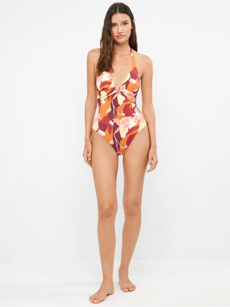 Badpak met haltersluiting Multicolor - Kiabi
