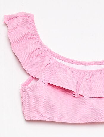 Badpak met ruches van tricot - 2-delig