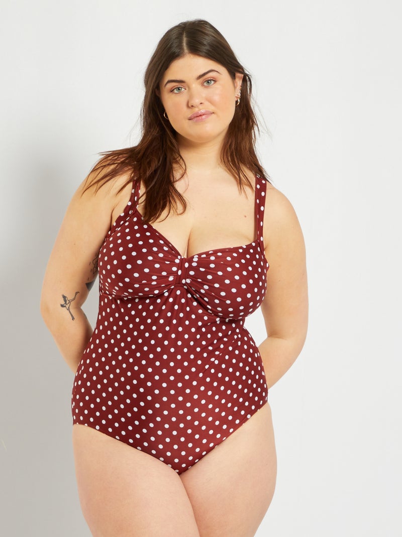 Badpak met stippen roze - Kiabi