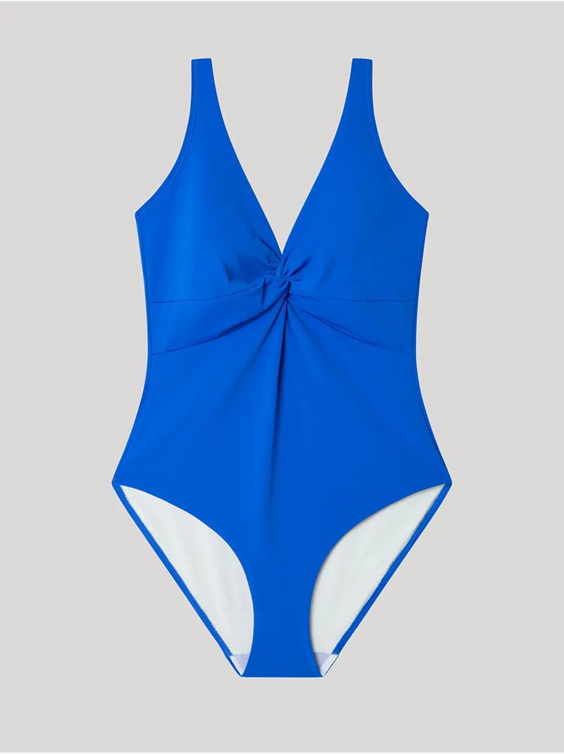 Badpak met vormend effect zonder beugel Marineblauw - Kiabi