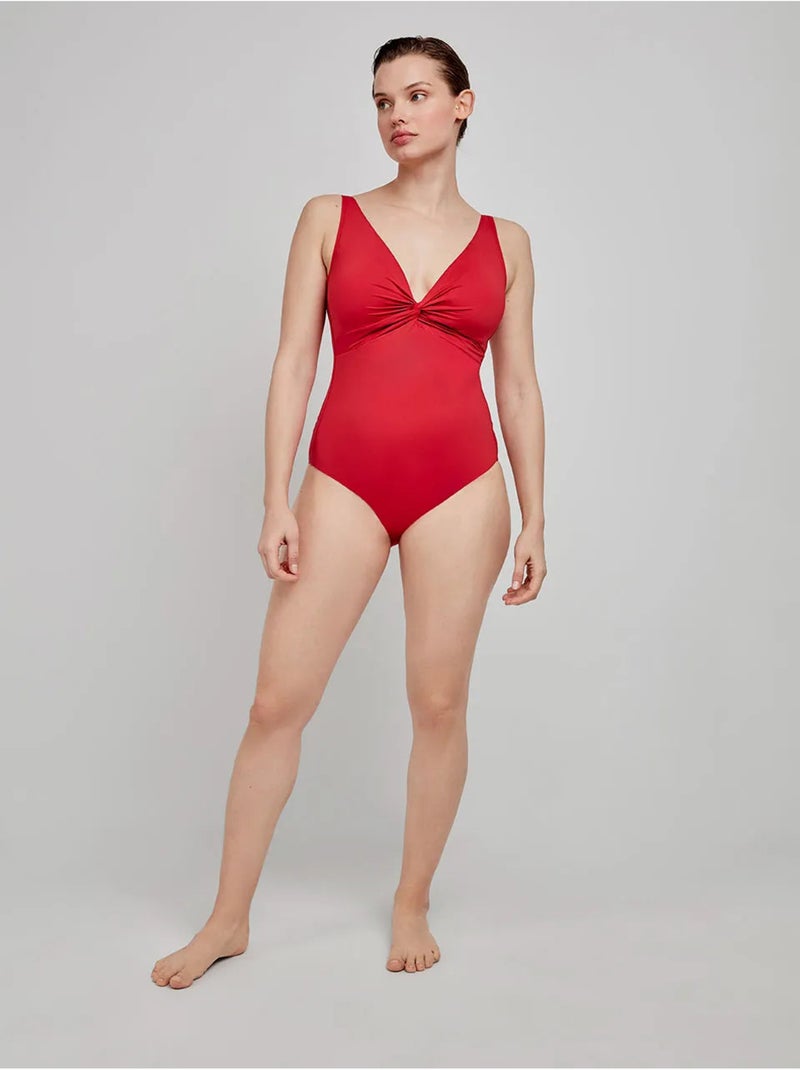 Badpak met vormend effect zonder beugel Rood - Kiabi