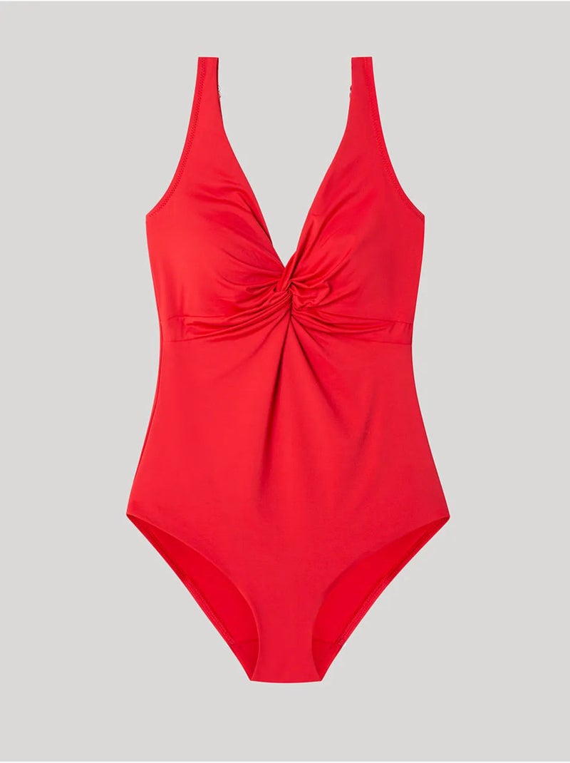 Badpak met vormend effect zonder beugel Rood - Kiabi
