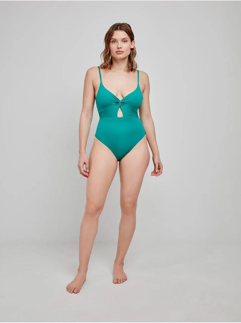 Badpak zonder beugel en verwijderbaar schuim Blauw Groen - Kiabi