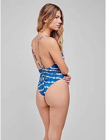 Badpak zonder beugel met tie-dye print